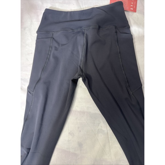 AENLLEY Leggings Womens Med Gray High Rise Yoga Pants Pockets Stretch Activewear - Picture 3 of 6